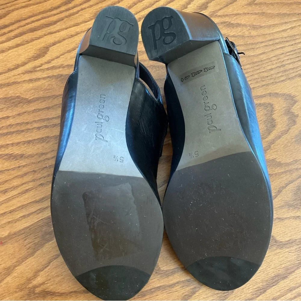 Paul Green Obermaterial Echt Leder Peep Toe Heels, Women’s Sz 8
